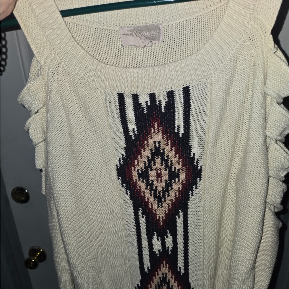 Forever 21 Cream Knit Sweater